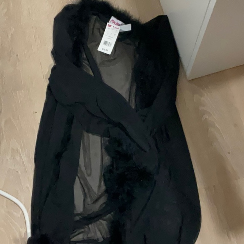Fur trim lingerie